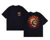 Zomer Klassiek Vintage Vuur Schedel Bliksem Oog Motorfiets Harley Katoen Bedrukt Korte Mouw T-shirt voor Heren en Dames