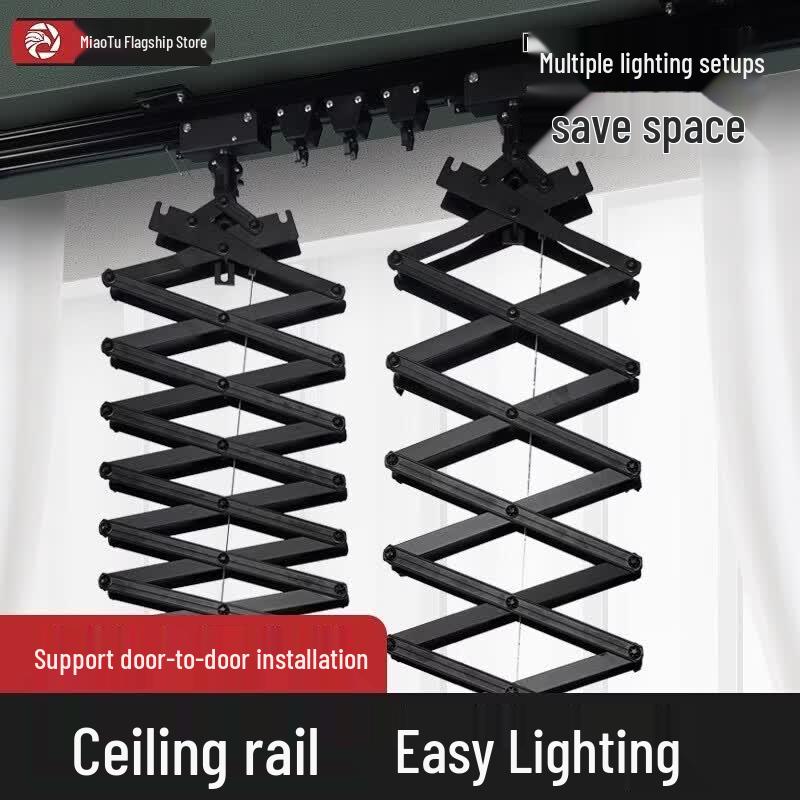 Professional Studio Ceiling Rail System with Telescopic Boom Arms