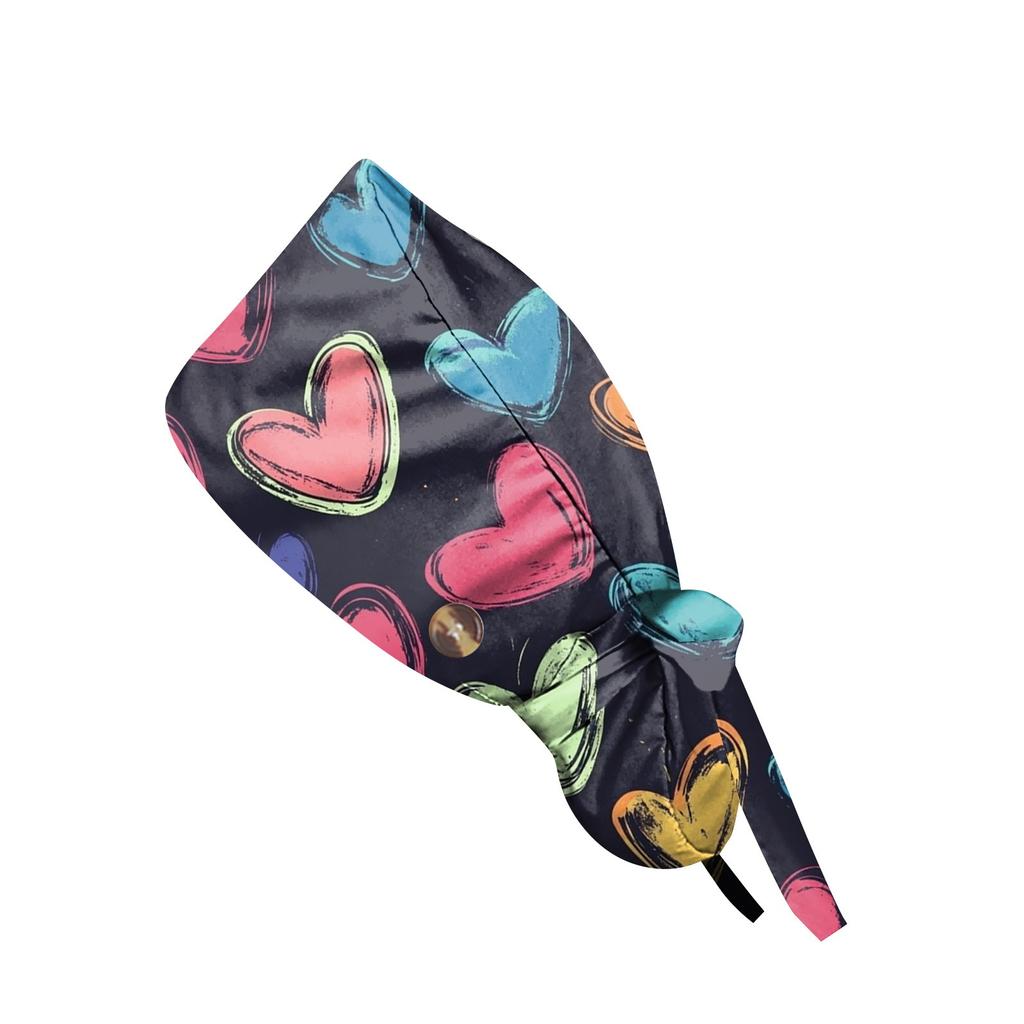 Cappellino da lavoro alla moda con stampa per San Valentino, Cappellino casual da donna per coda di cavallo, Cappellino da lavaggio, Cappellino Baotou