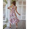 GMXIA Fashion Print Halter-neck Bohemian Dress Summer Casual Holiday Dress