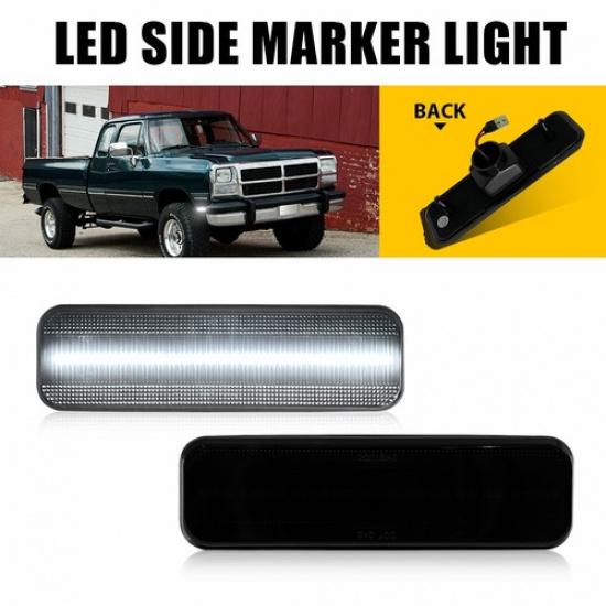 Amber/White/Red LED Side Lights Marker For Challenger Dodge Plymouth 1971-1993
