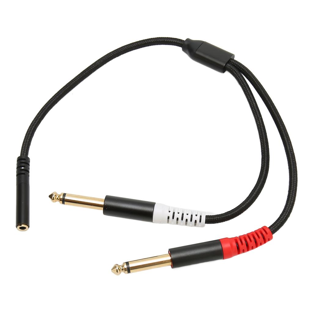 3.5mm To Dual 1 4 Inch Sound Splitter Cable 1 8 Stereo Female To Dual 6.35mm Mono Male Sound
