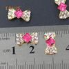 10Pcs 3D Shape Glitters Rhinestone Alloy Bowknot DIY Decal Nail Art Tips Stickers