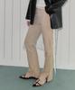 Teuwi Montes Asymmetrical Slit Straight Slacks