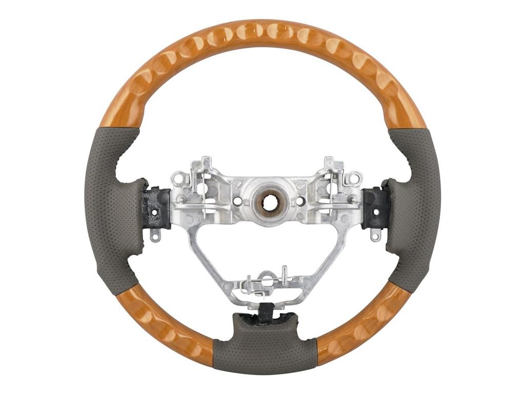 Gun Grip Steering Wheel Brown for Toyota Every Wagon DA17W TRISTAR'S (Eucalyptus Woodgrain)