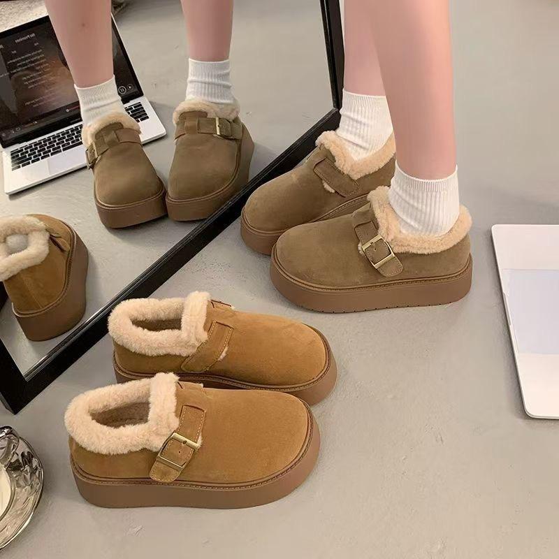 Cotton Shoes, Thickened Snow Boots, Warm Ankle Boots, Thick-soled Height-increasing Cotton Boots, Versatile Boots
