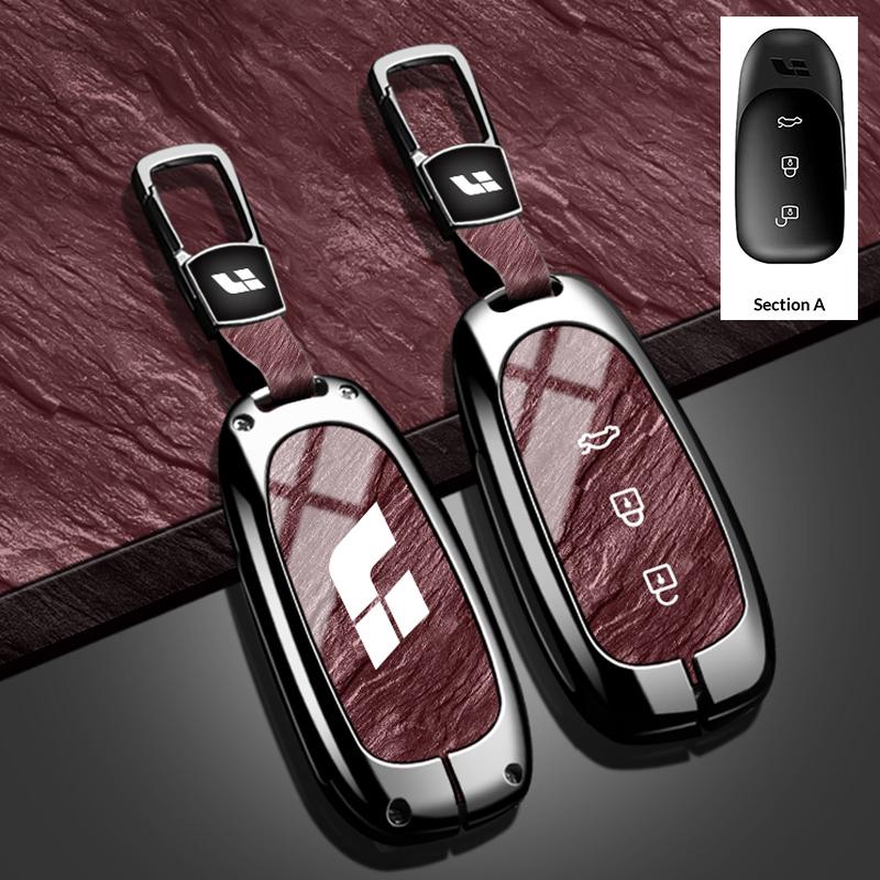 Car Key Case For Li Auto L9 For Li Lixiang L7 L8 Car Keychain For Lixiang Li Auto L9 Keychain Zinc Alloy Car Key Case