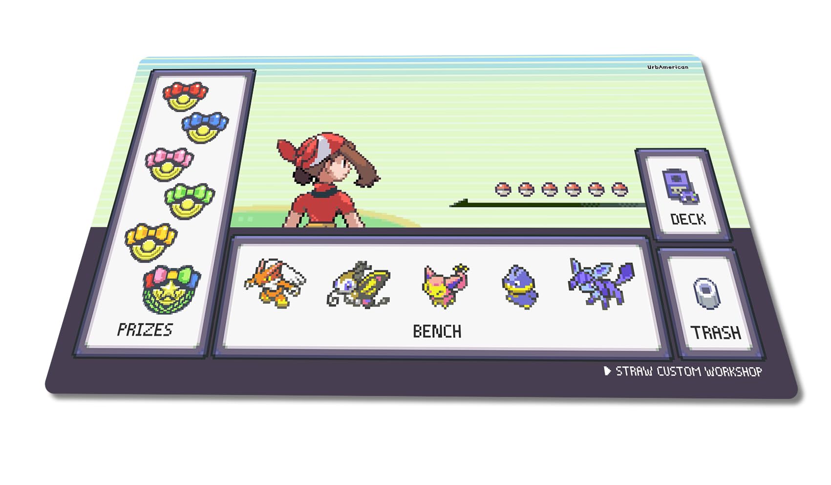 

Игровой коврик с полной прошивкой Резиновый игровой коврик для одного человека TCG Battle эксклюзивный игровой коврик Pokemon с водонепроницаемой сумкой для хранения Карточная игра Pokemon