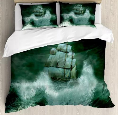 Pirate Ship Duvet Cover Set Bed Decoration First Choice Gift Suitable For Children Boys Girls And Adults Soft Warm Breathable