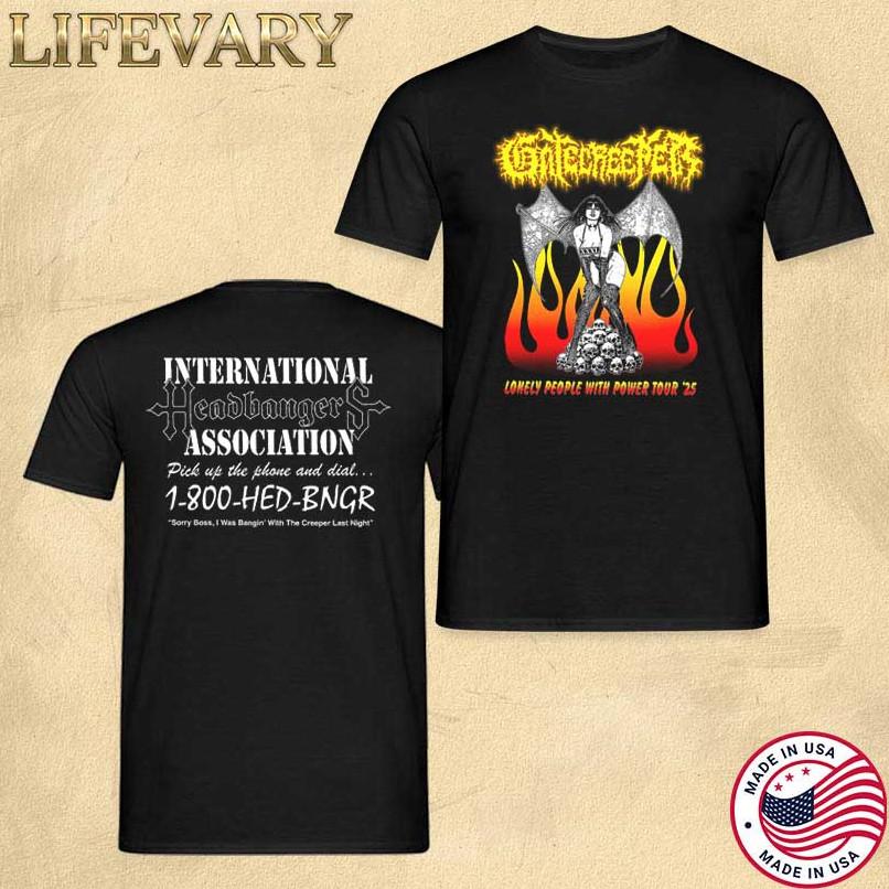 

Gatecreeper Lonely People With Power TShirt Unisex Official Death Metal Unisex T-Shirt XXXXL