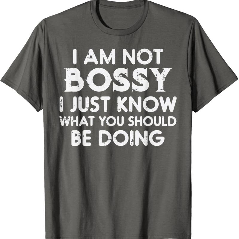 Non sono autoritario, so solo cosa dovresti fare Maglietta Divertente Sarcastica T-shirt Casual in Cotone