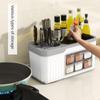 Multi-functional Seasoning Box Kitchen Storage Rack Seasoning Bottle Condiment Storage Rack Seasoning Tank Knife and Tableware Storage Box
