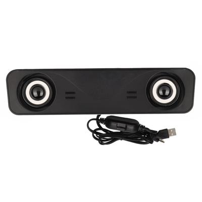 Haut-parleur d'ordinateur USB Alimenté Stéréo Plug and Play Haut-parleur de bureau portable avec contrôle filaire pour PC