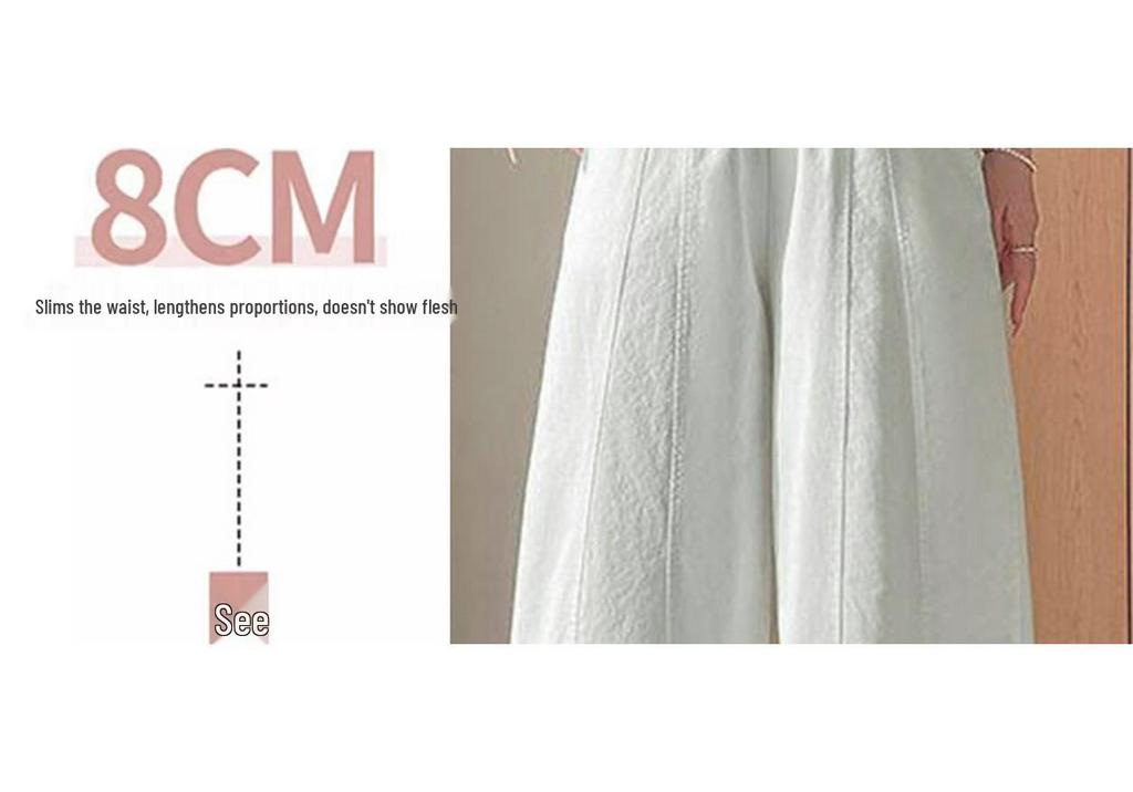 2026 Summer Versatile Balloon Wide-Leg Pants for Pregnant Women - Loose, Slimming, Casual Nine-Point Fit