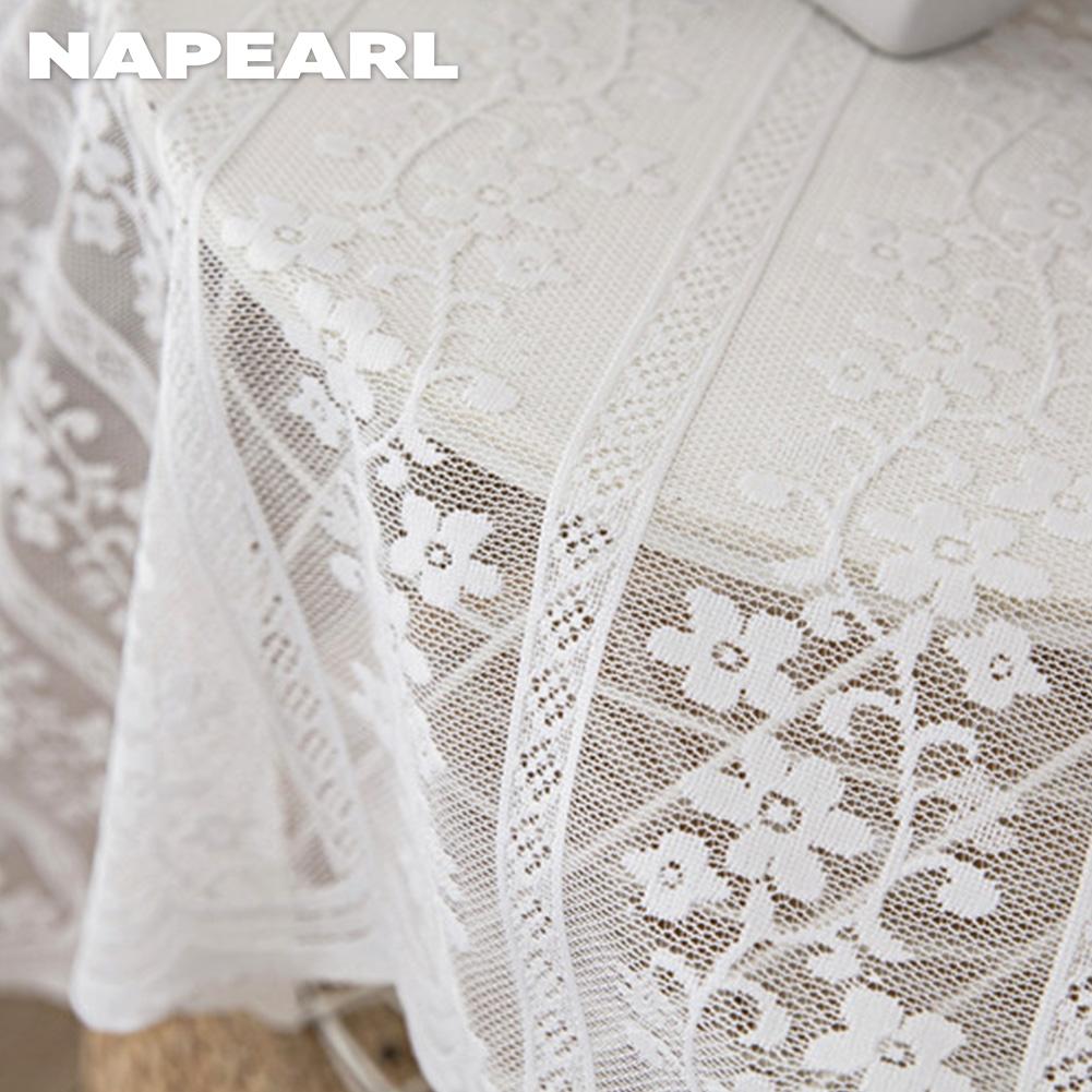 1PC NAPEARL 10-20% Light Blocking French Lace Warp Knitted Sheer Curtain for Living Room Bedroom Balcony Home Decor