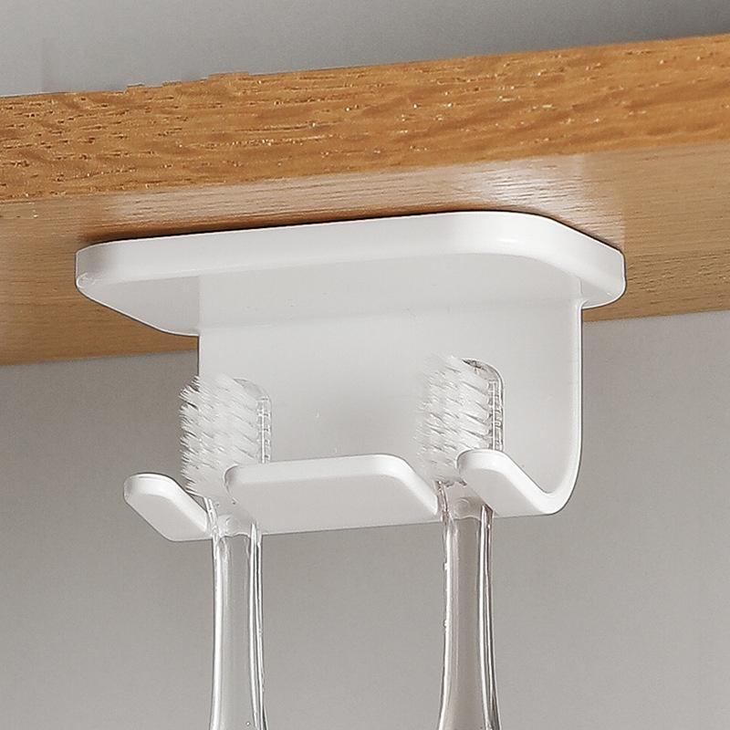 Toothbrush Storage Rack Under The Seamless Mirror Cabinet No Need For Punching And Pasting Wall Mounted Rack Toothbrush Holder