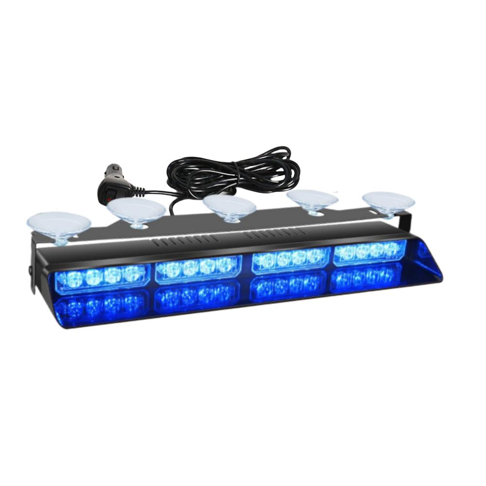 Emergency Dash Strobe Lights Safety Lights 16 LED Flashing Warning Hazard Windshield Visor Traffic Light Bars for Trucks