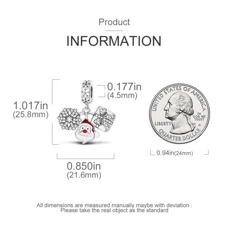 Original Charmscopper Christmas Series Elk Charms Beads Fit 3Mm Original Bracelet Necklace Womens Diy Fine Jewelry Gift