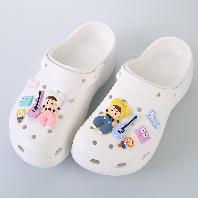 Cute Cartoon 3D Flower Shoe Buckle Accessories - Detachable Decoration for Hole Shoes