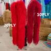 DIY 1 3 6 10 20Ply Natural Ostrich Feathers Boa 2 Meter Fluffy Ostrich feather Shawl for Wedding Party Dress Sewing Decoration Scarf