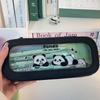Aesthetic Transparent Pencil Bag Panda Stationery Storage Bag  School Office
