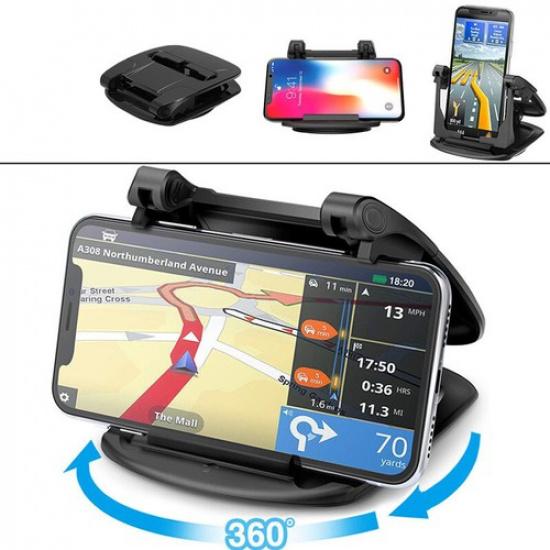360° Phone Holder Dashboard Mount GPS Mobile Phone Holder For Car Accessories