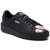 PUMA Basket Platform Metallic PUMA Black Rose Gold Women's 366169-02
