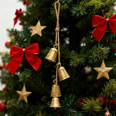 Vintage Christmas Bells Festive Porch Decoration Retro Holiday Cow Bell For Home Decorators Festival Planners Front Door Office