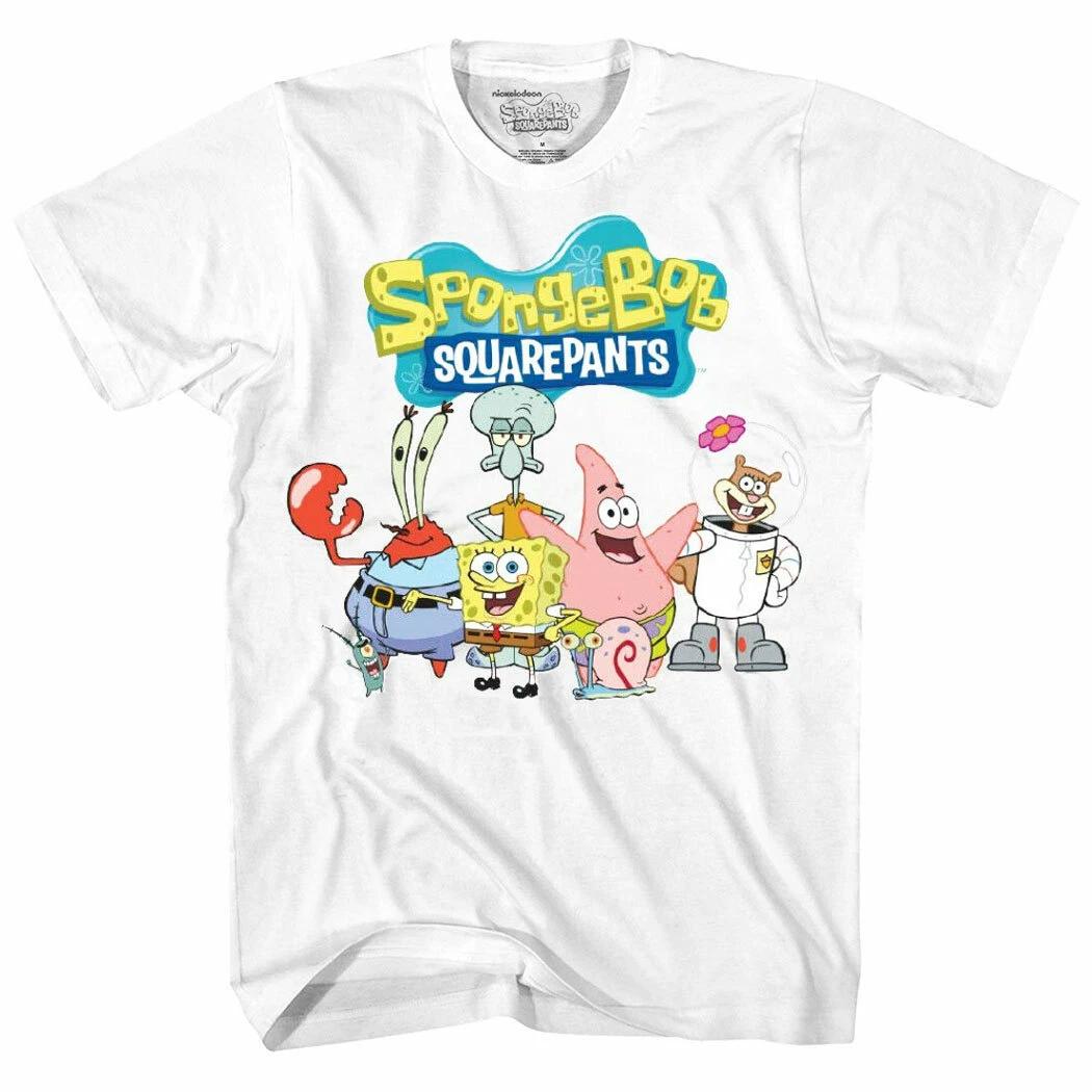 SpongeBob Squarepants Classic Group 100% Cotton T-shirt Mens Tees Top L
