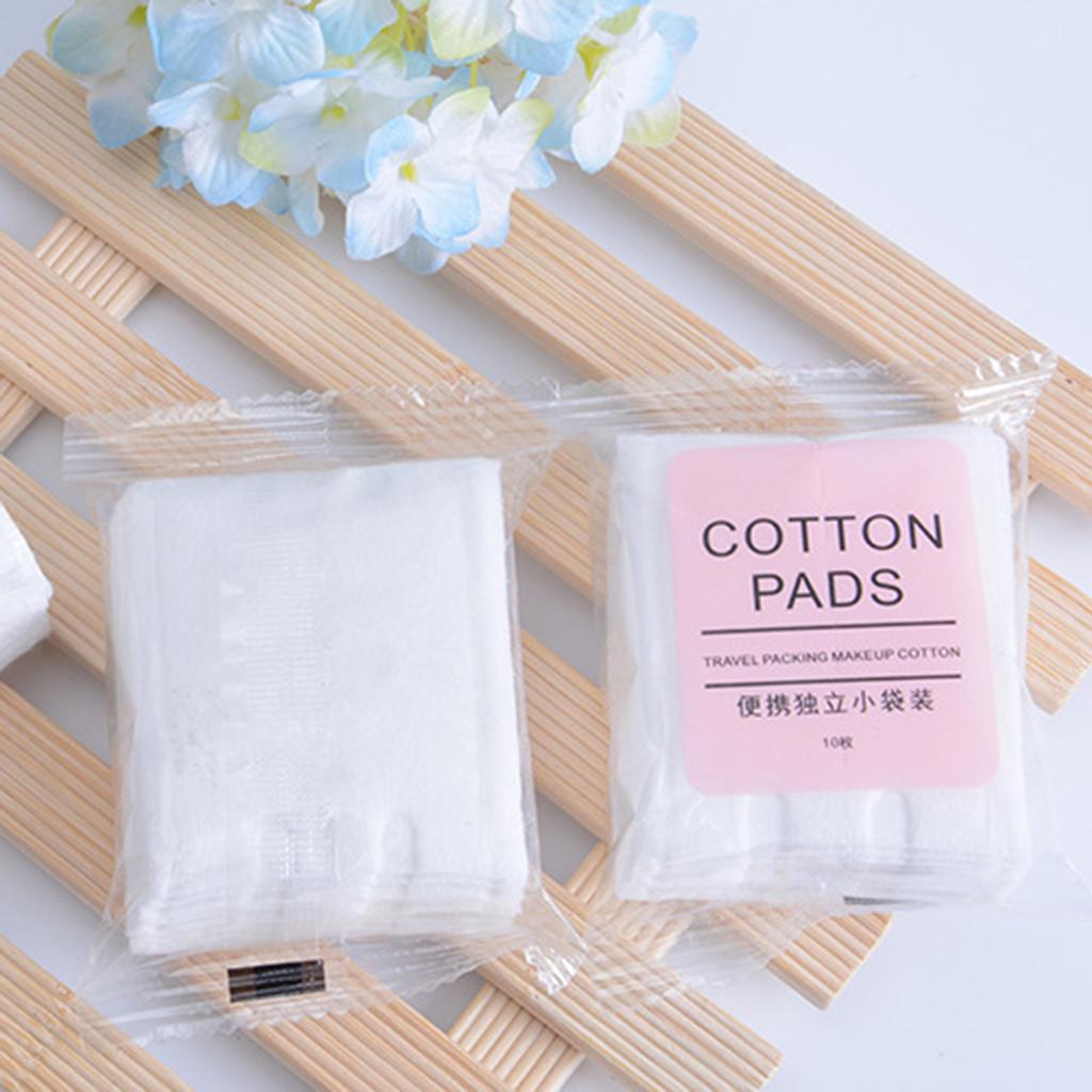 10Pcs Cosmetic Water Round Soft Cotton High Absorption Disposal Makeup Remover Pads