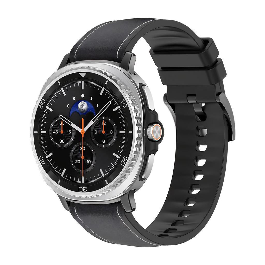 Compatible Leather & Silicone Strap for Samsung Galaxy Watch 8/8 Classic