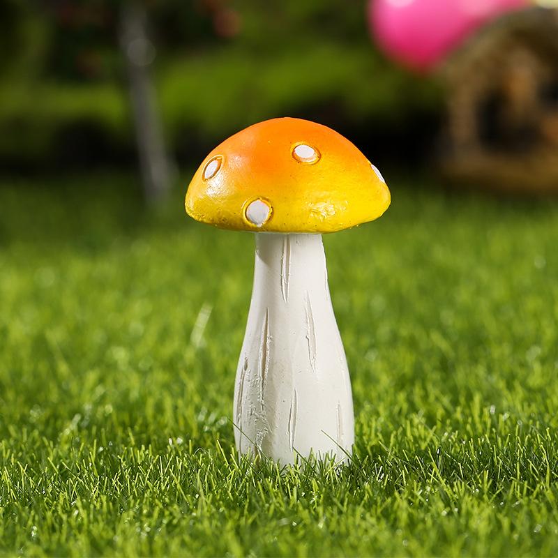 Tiny Mini Mushrooms Fairy Garden Mushrooms Colorful Mushroom Figurines Ornament for Home Decoration Supplies Plant Micro