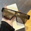 Outdoor Sports One Piece Cycling Sunglasses For Men's And Women's Large Frame Water Silver Cyberpunk Motorcycle Mirror Shades UV Resistant