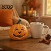 Halloween Yard Decor Creepy Pumpkin Light, Jack-O-Lantern Decoration, Scary Atmosphere Light Hollow Lamp for Indoor Outdoor Holiday Parties Decorative