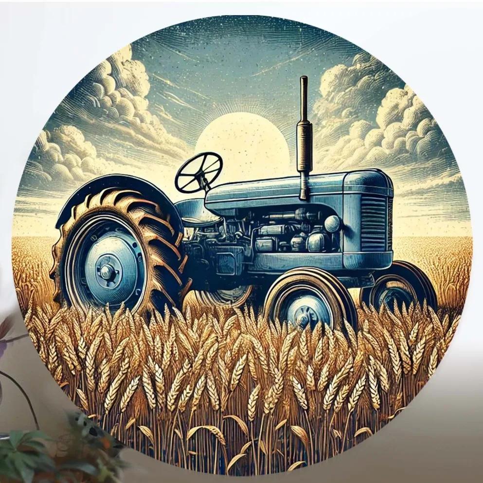 PC D Vintage Farmhouse Tractor Metal Sign Predrilled for IndoorOutdoor BarCafeGarden Decor Unique Gift Idea
