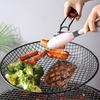Perforated Steel Carbonl Grill Basket Foldable Grilled Vegetable Net Barbecue Pan  Camping Cooking