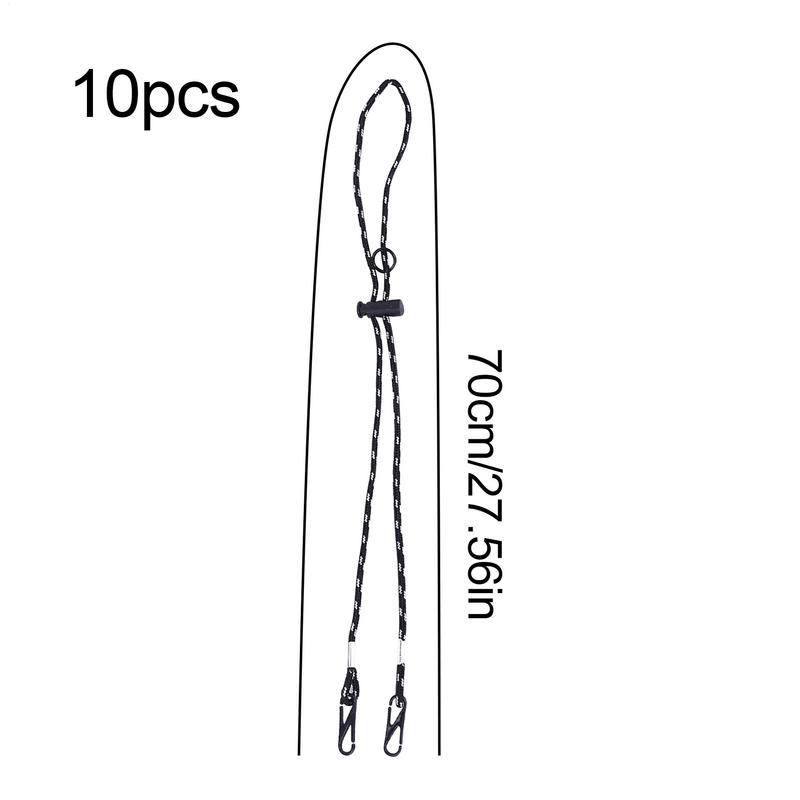 10pcs Hat Retainer Anti-lost Windproof Hat Strap Adjustable Hat Chin Cord Removable Adjustable Hat String Cord