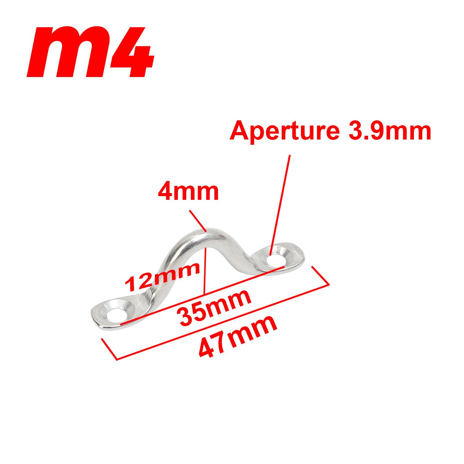 Stainless Steel Footman Loop Tie Down Anchor Marine Humped Pad Eye Strap Holder for Jeep Kayak Boat Bimini Top Hardware M4-M10 1pcs