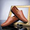Men's Casual Leather Driving Shoes: Non-slip, Soft, Breathable