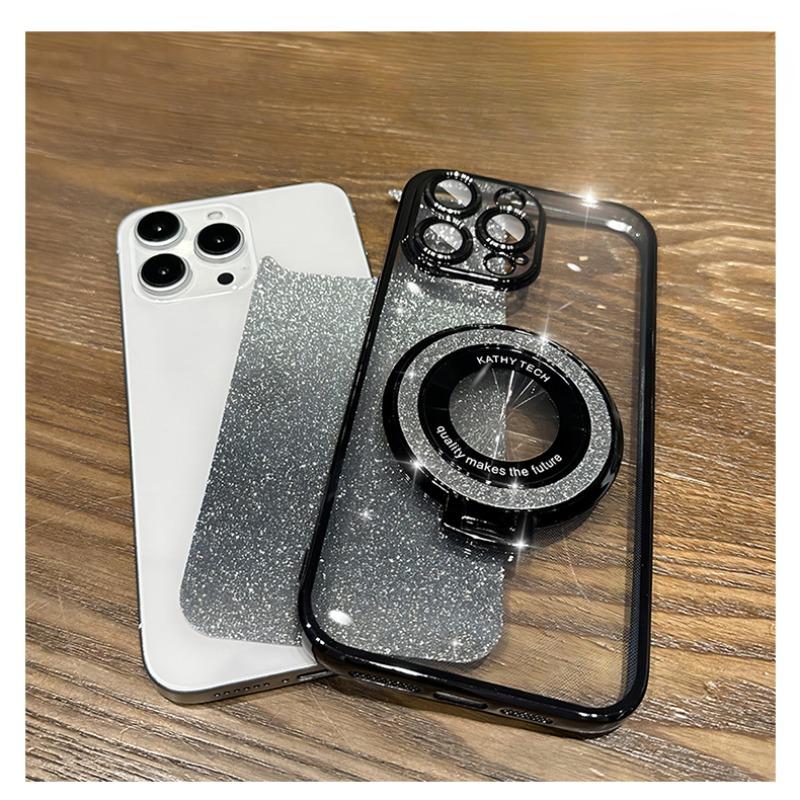 Luxury with Bracket Glitter Case For Vivo Y28 Y200 V21 V21E V23 Y76 Y73 Y53S Y51 Y36 Y35 Y33S Y31 Y22 Y21 Y20 Case Holder Cover