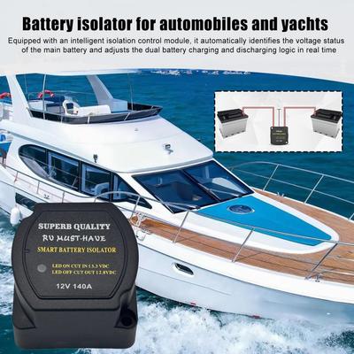 Smart Battery Isolator 12V Voltage Sensitive Split Preventer Stabilizer Safety Protection For Trailer Atv Automobiles Car Yachts