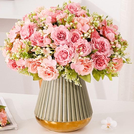 Umělá pivoňka Užitečná Snadná na údržbu Umělá nemocná látka Umělá pivoňka 5 vidliček Simulační pivoňka Svatba Dekorace