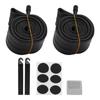 Bike Tire    Tool Kit Butyl Rubber with  lacement Inner Tube Round Patches Tire Levers