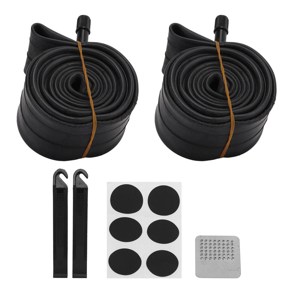 Bike Tire    Tool Kit Butyl Rubber with  lacement Inner Tube Round Patches Tire Levers