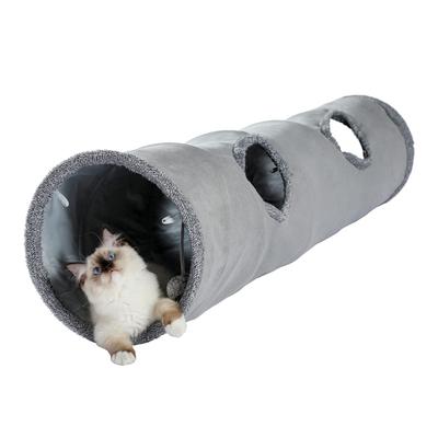 PAWZ Road Cat Tunnel, Cat Toy for Rabbits and Dogs, Foldable, Sturdy and Durable Suede Tunnel for Solitary Play, Exercise Relief, Popular Pet Toy - Me
