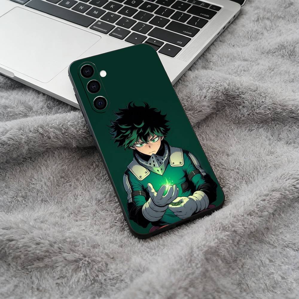 

Shonen Anime-My -H-Hero -Academia Soft Silicone phone Case for Samsung Galaxy A73/A71/A72/A70/A53/A52/A51 - Black Samsung a70