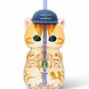 Cute Glass Bear Cup Limited Edition Cat Design Cold Drink Tumbler for Iced Coffee & Beverages