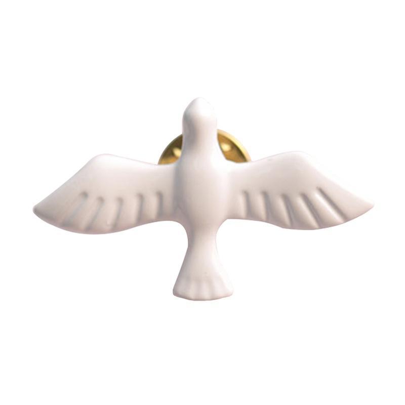 

Мода Женщины Мужчины Простой Белый Мир Голубь Брошь Булавки Ювелирные изделия