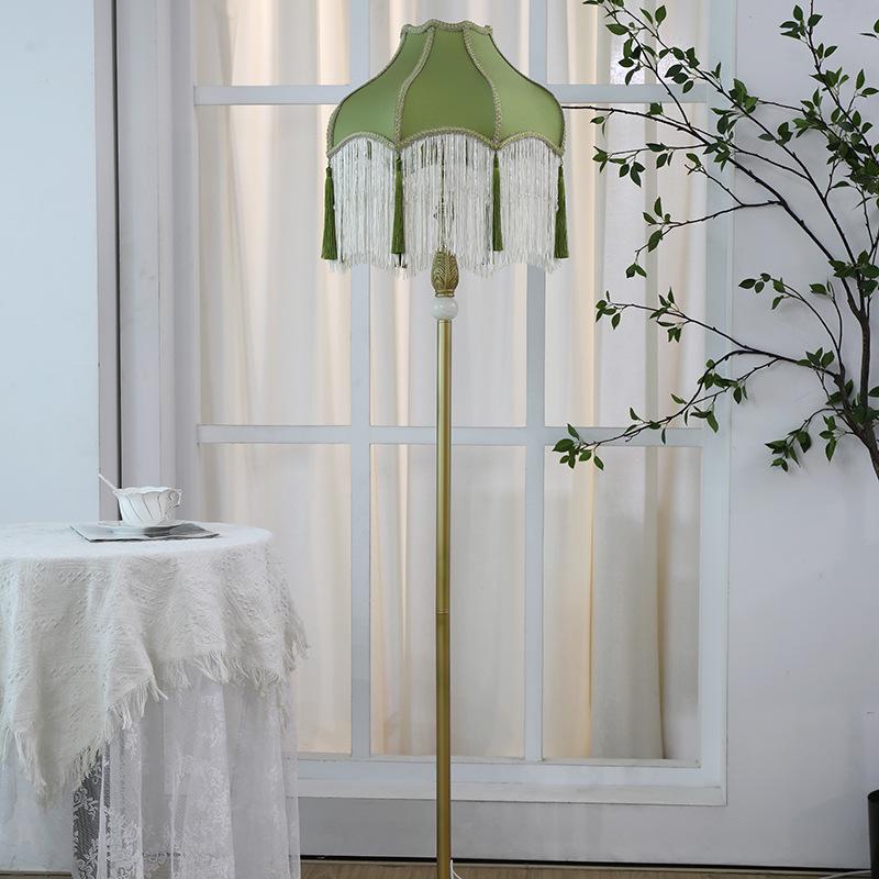 French Vintage Tassel Floor Lamp for Living Room and Study