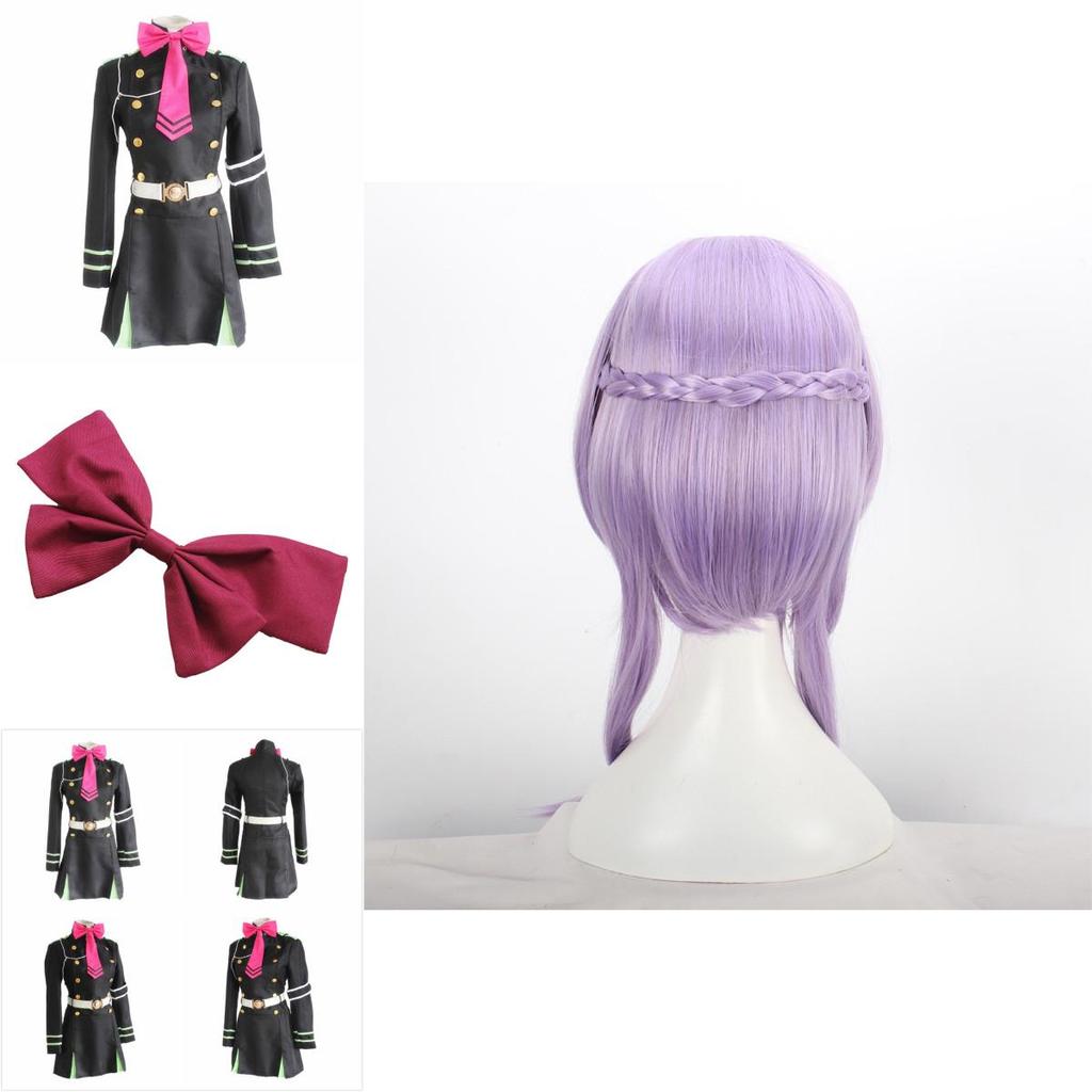 Stylish Black Shinoa Hragi Military Uniform Cosplay Dress From Seraph Of The End For Anime Lovers